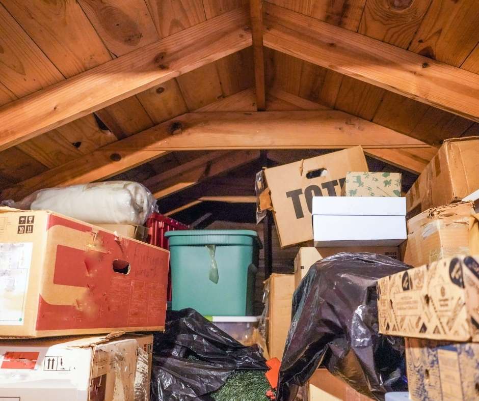 Attic and Basement Cleanup in NYC - messy attic