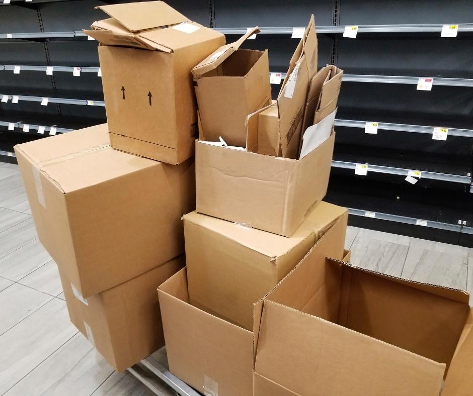 Retail Store Cleanout in New York - packing the merchandise