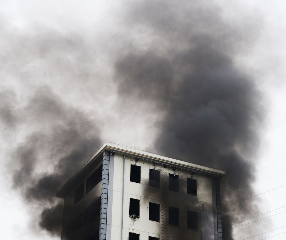 Smoke Damage Cleanup in NYC - large smoke after fire