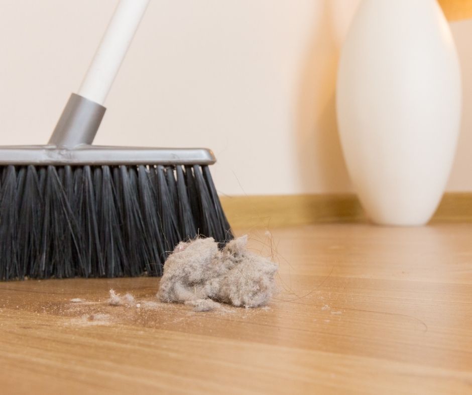 compilation of construction dust during construction cleanup in NYC